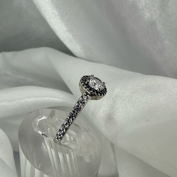 Pandora Classic Elegance Halo Ring – Sterling Silver 925 with Clear CZ – Size 50 - Picture 9 of 14
